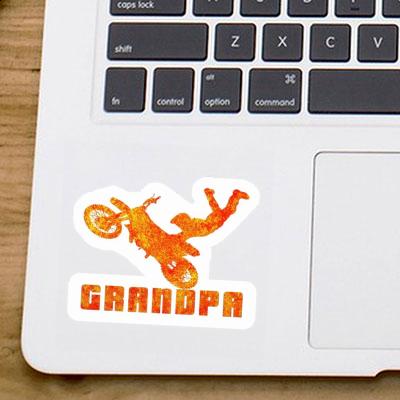 Autocollant Motocrossiste Grandpa Laptop Image