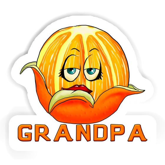 Sticker Grandpa Orange Notebook Image