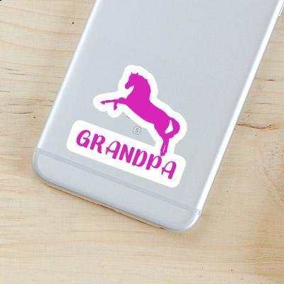 Sticker Grandpa Pferd Notebook Image