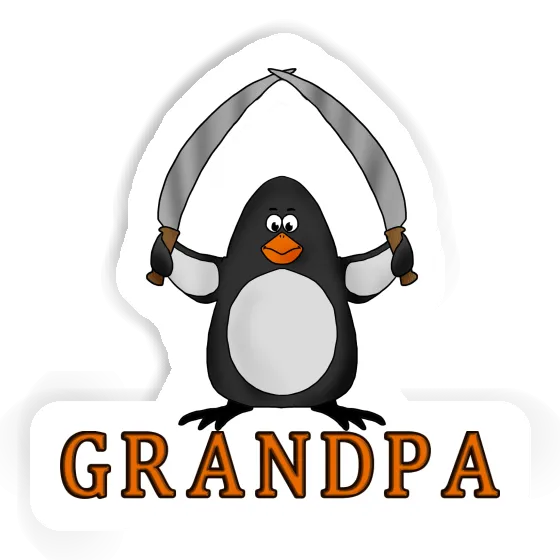 Aufkleber Pinguin Grandpa Gift package Image