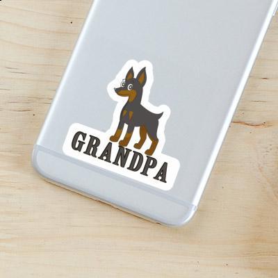 Autocollant Pinscher Grandpa Laptop Image