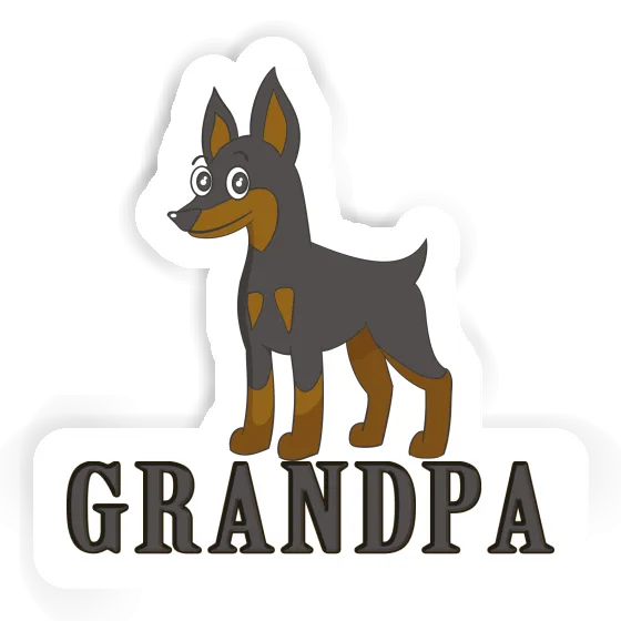 Autocollant Pinscher Grandpa Gift package Image