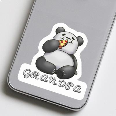 Autocollant Grandpa Pizza-Panda Notebook Image