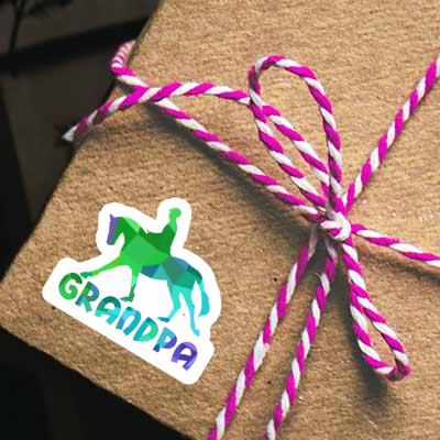 Horse Rider Sticker Grandpa Image