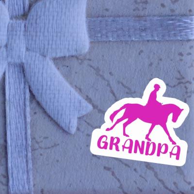 Sticker Grandpa Horse Rider Laptop Image