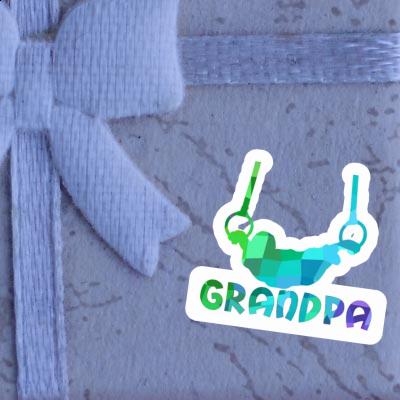 Autocollant Grandpa Gymnaste aux anneaux Gift package Image