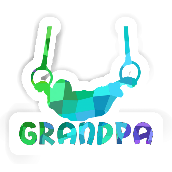 Autocollant Grandpa Gymnaste aux anneaux Gift package Image