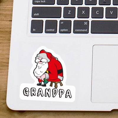 Grandpa Sticker Weihnachtsmann Gift package Image