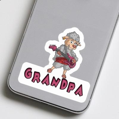 Sticker Guitarist Grandpa Laptop Image