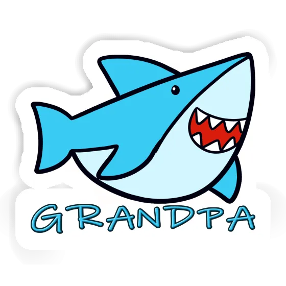 Autocollant Grandpa Requin Gift package Image