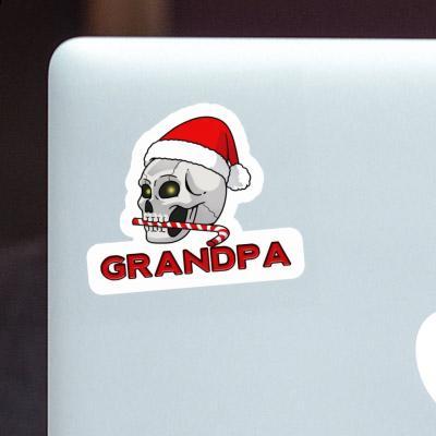 Grandpa Autocollant Crâne de Noël Image