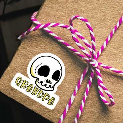 Sticker Skull Grandpa Gift package Image