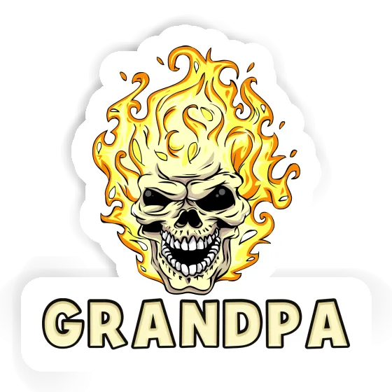 Autocollant Grandpa Tête de mort Image