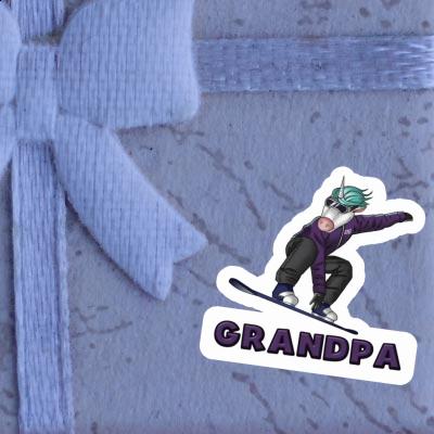 Sticker Boarder Grandpa Image