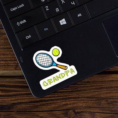 Autocollant Grandpa Raquette de tennis Gift package Image