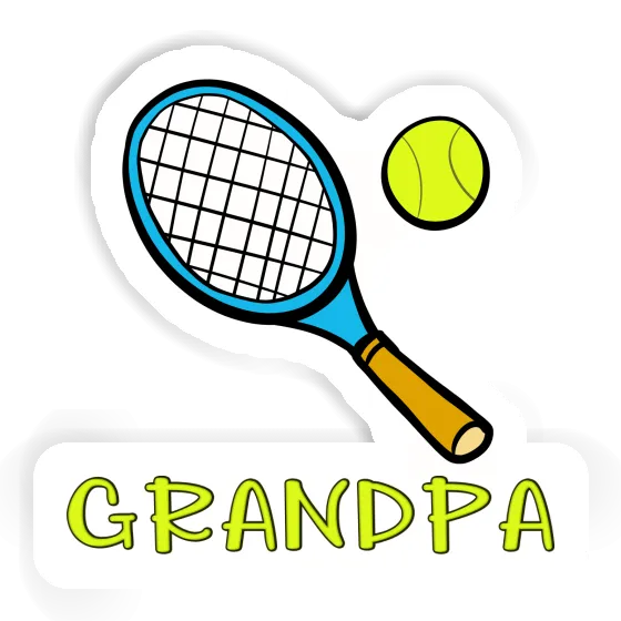 Autocollant Grandpa Raquette de tennis Notebook Image