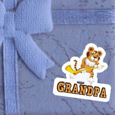 Autocollant Tigre Grandpa Gift package Image