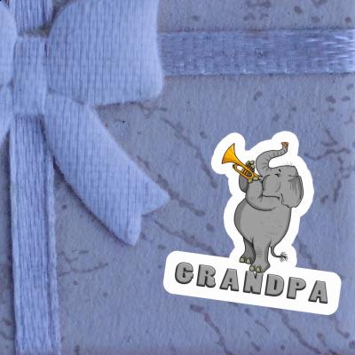 Elephant Sticker Grandpa Notebook Image