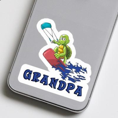 Kitesurfeur Autocollant Grandpa Gift package Image