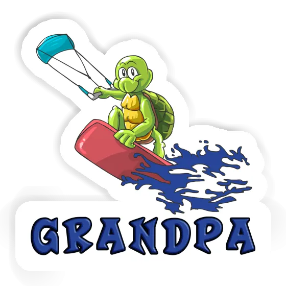 Sticker Grandpa Kiter Laptop Image