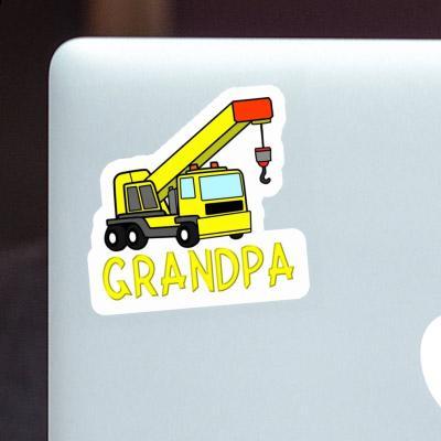 Grandpa Autocollant Grue automotrice Notebook Image