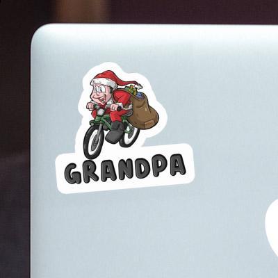 Sticker Grandpa Bicycle Rider Image