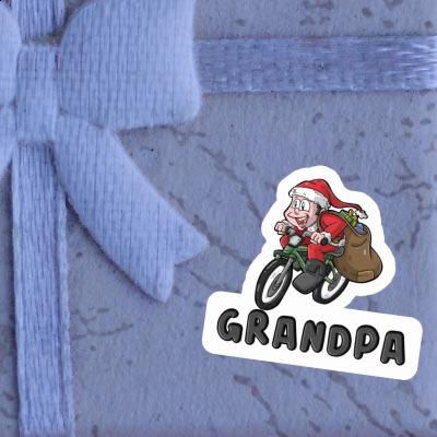 Sticker Grandpa Bicycle Rider Laptop Image