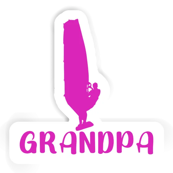 Sticker Grandpa Windsurfer Laptop Image