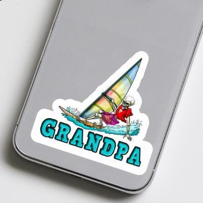 Grandpa Autocollant Surfeur Laptop Image