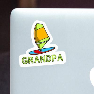 Sticker Windsurf Board Grandpa Gift package Image