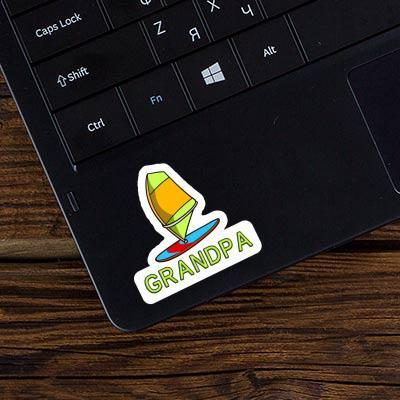 Sticker Windsurf Board Grandpa Gift package Image