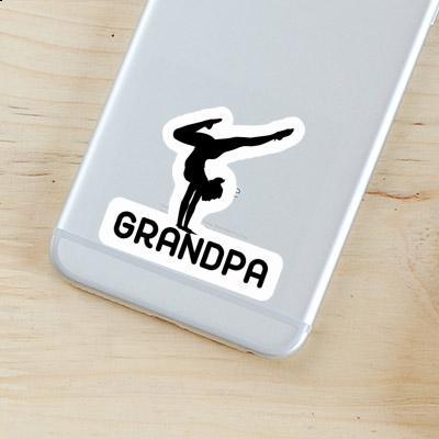 Grandpa Sticker Yoga Woman Gift package Image