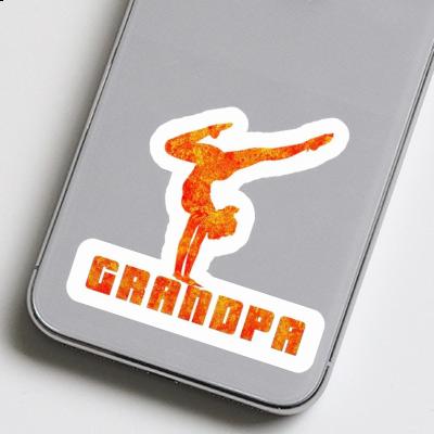 Sticker Yoga Woman Grandpa Gift package Image