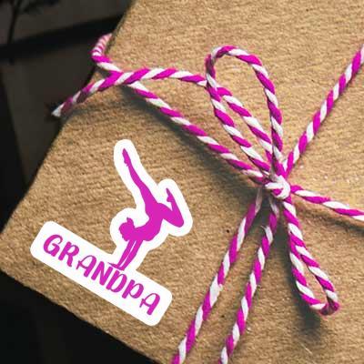 Sticker Yoga-Frau Grandpa Gift package Image