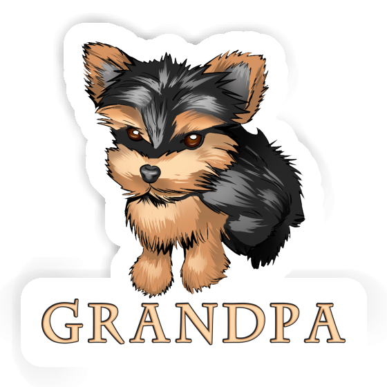 Autocollant Grandpa Yorkshire Terrier Notebook Image