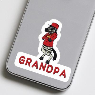 Sticker Grandpa Zebra Laptop Image