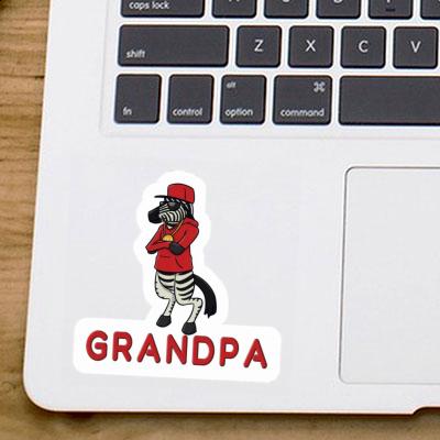 Aufkleber Zebra Grandpa Gift package Image