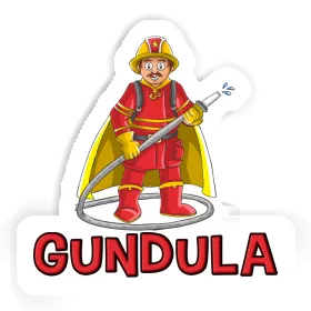 Sticker Firefighter Gundula Image