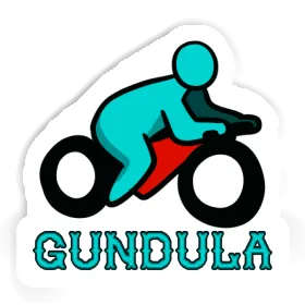 Motorradfahrer Sticker Gundula Image