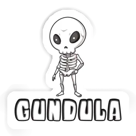 Gundula Sticker Skeleton Image