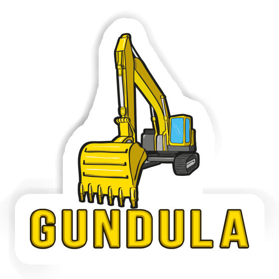 Excavator Sticker Gundula Laptop Image