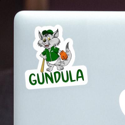 Gundula Sticker Baseball Cat Notebook Image