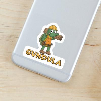 Sticker Bauarbeiter Gundula Laptop Image