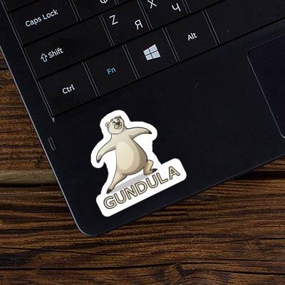 Sticker Yoga Bear Gundula Laptop Image