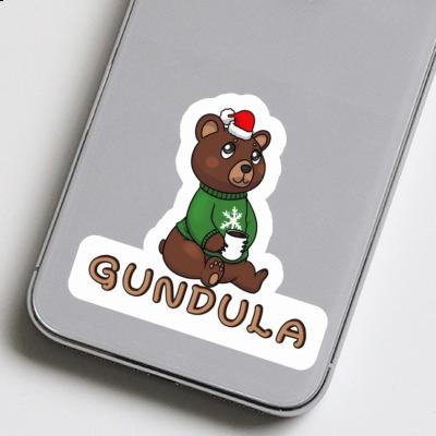 Gundula Sticker Christmas Bear Laptop Image