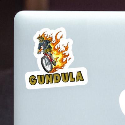 Sticker Mountainbiker Gundula Notebook Image