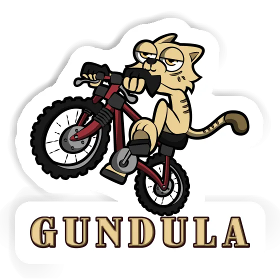 Fahrradkatze Sticker Gundula Notebook Image