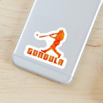 Baseballspieler Sticker Gundula Laptop Image