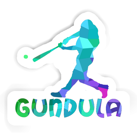 Sticker Baseball Player Gundula Laptop Image