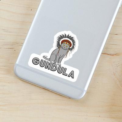 Sticker Indianer-Katze Gundula Notebook Image